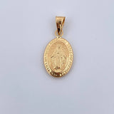 Dije Virgen Milagrosa 0.85gr / 2.4cm / Troquelado Oro Amarillo 18K &