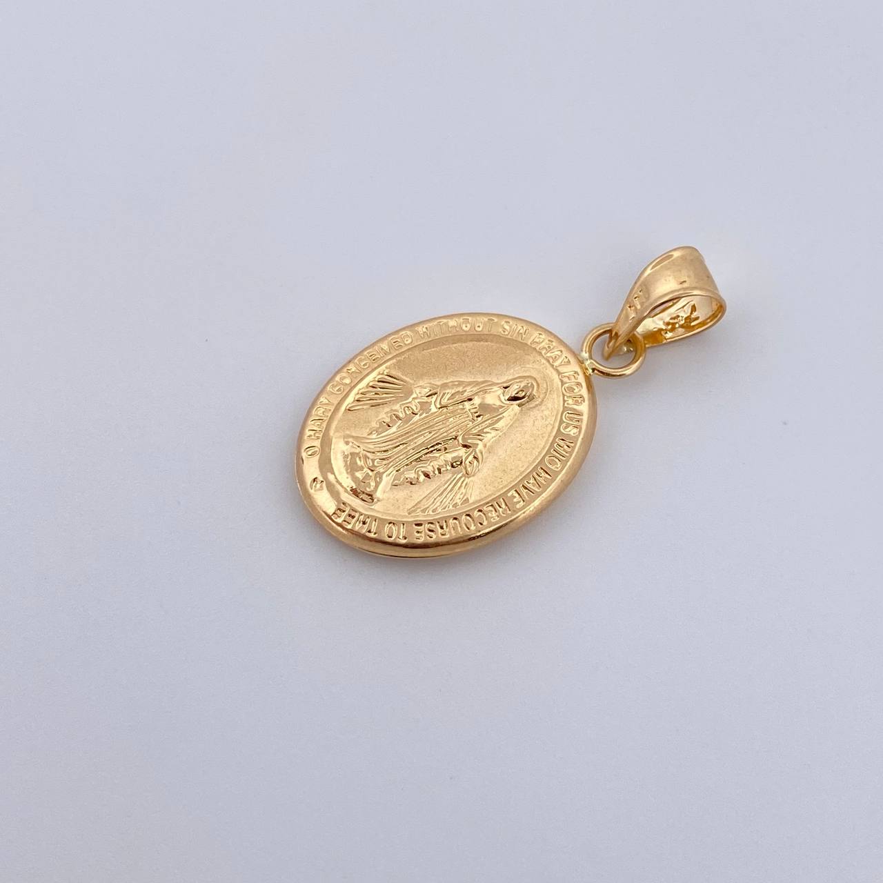 Dije Virgen Milagrosa 1.1gr / 2.5cm / Troquelado Oro Amarillo 18K &