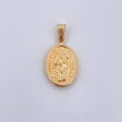 Dije Virgen Maria auxiliadora 1.65gr / 3.1cm / Troquelado Oro Amarillo 18K &