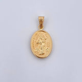 Dije Virgen Maria auxiliadora 1.65gr / 3.1cm / Troquelado Oro Amarillo 18K &