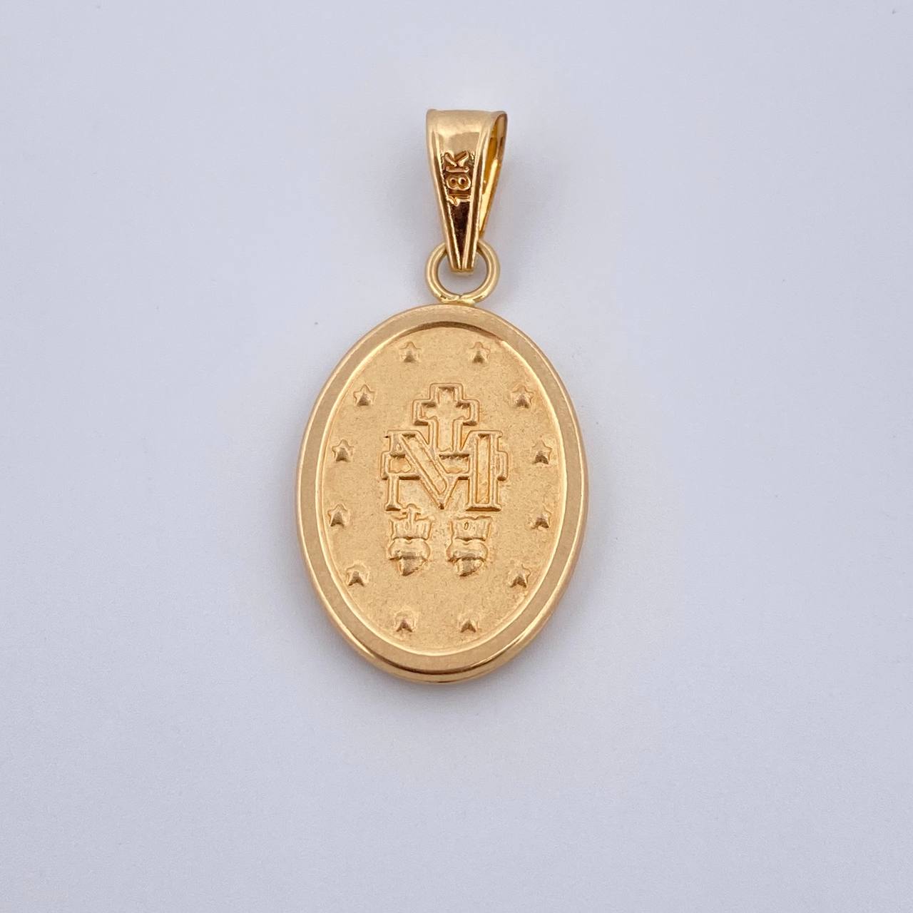 Dije Virgen Milagrosa 1.65gr / 3.1cm / Troquelado Oro Amarillo 18K &