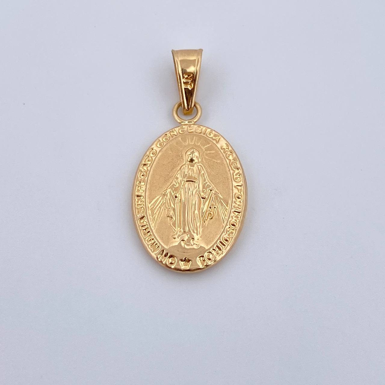 Dije Virgen Milagrosa 1.65gr / 3.1cm / Troquelado Oro Amarillo 18K &
