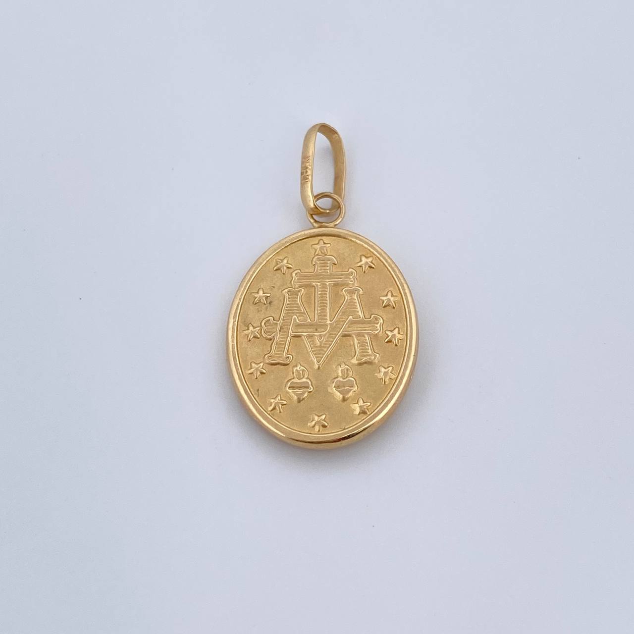Dije Virgen Milagrosa 1.95gr / 3.2cm / Troquelado Oro Amarillo 18K &