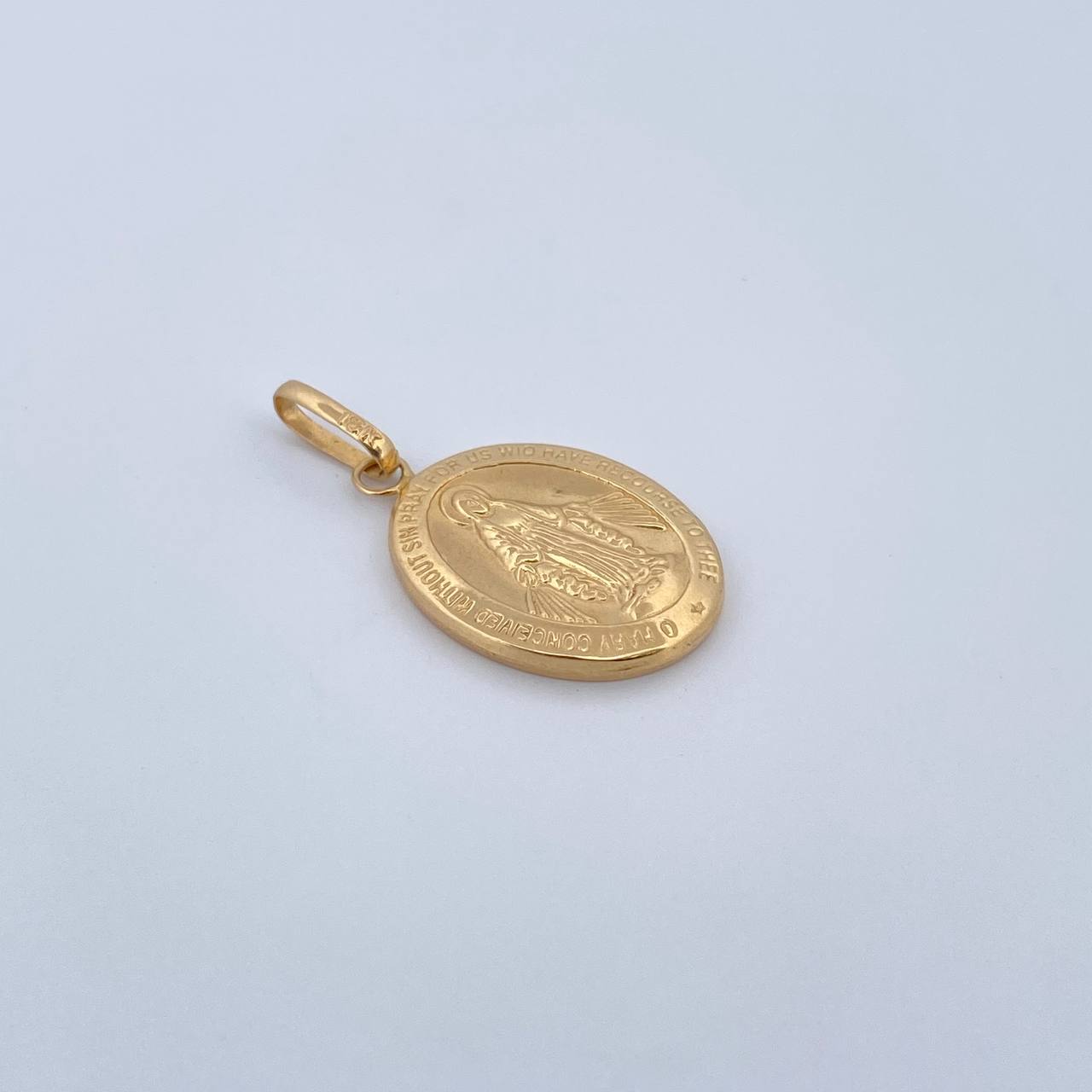 Dije Virgen Milagrosa 1.95gr / 3.2cm / Troquelado Oro Amarillo 18K &