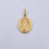 Dije Virgen Milagrosa 1.95gr / 3.2cm / Troquelado Oro Amarillo 18K &