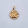 Dije Virgen Del Carmen 2.25gr / 2.1cm / Circones Blancos Dos Oros Negro Amarillo 18K &