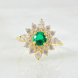 Anillo Flor Estrellada 1.7gr / T4 / Oro Amarillo 18K ©