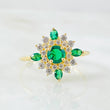 Anillo Flor Estrellada 1.85gr / T7 1/4 / Oro Amarillo 18K ©