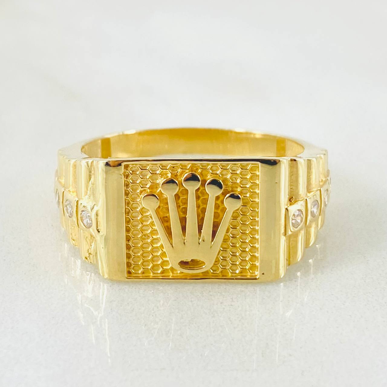 Anillo Correa Corona 5.6gr / T10 1/2 / Oro Amarillo 18K *