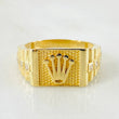 Anillo Correa Corona 5.6gr / T10 1/2 / Oro Amarillo 18K *
