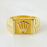Anillo Correa Corona 5.6gr / T10 1/2 / Oro Amarillo 18K *