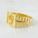 Anillo Correa Corona 5.6gr / T10 1/2 / Oro Amarillo 18K *