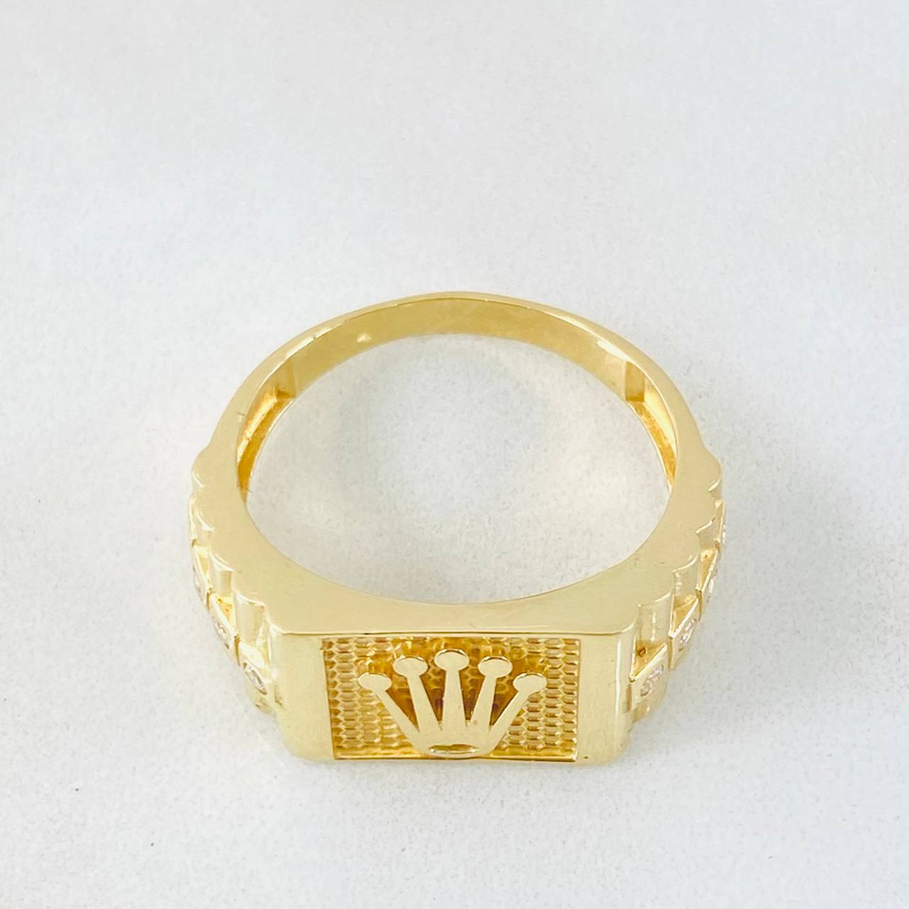 Anillo Correa Corona 5.6gr / T10 1/2 / Oro Amarillo 18K *