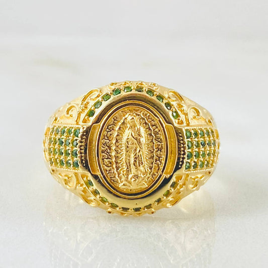 Anillo Virgen Guadalupe 9.4gr / T9 1/2 / Oro Amarillo 18K *