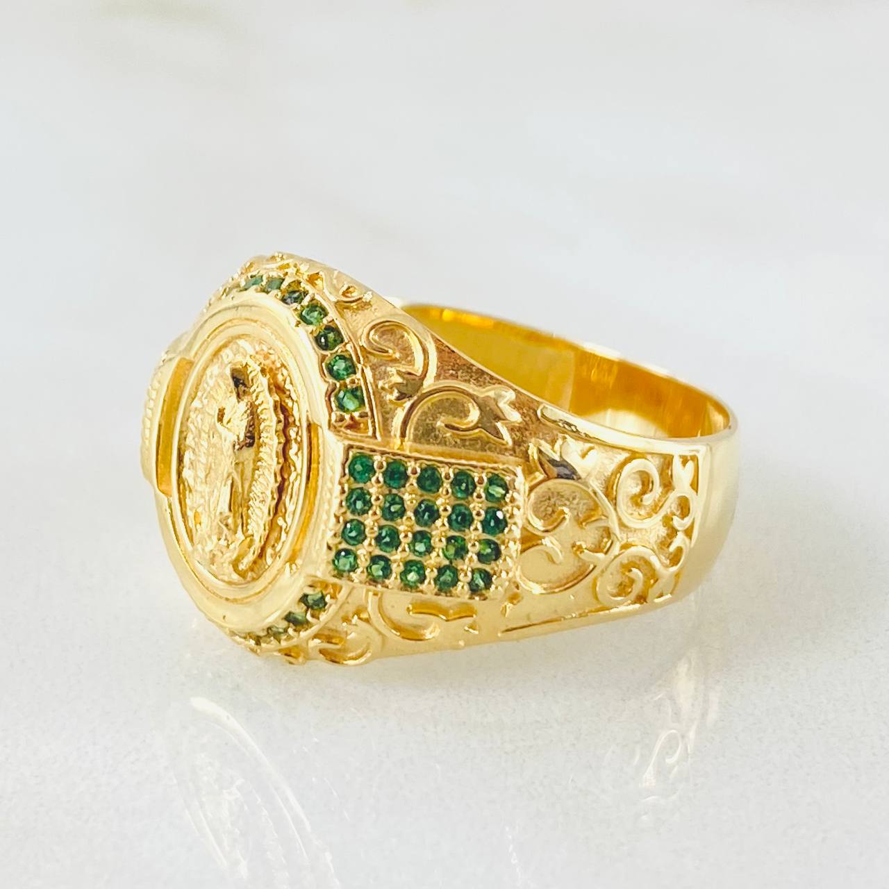 Anillo Virgen Guadalupe 9.4gr / T9 1/2 / Oro Amarillo 18K *