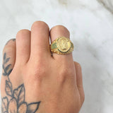 Anillo Virgen Guadalupe 9.4gr / T9 1/2 / Oro Amarillo 18K *