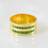 Anillo Carriles Túpido 10.7gr / T10 1/2 / Oro Amarillo 18K *