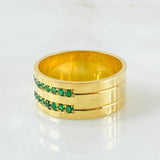 Anillo Carriles Túpido 10.7gr / T10 1/2 / Oro Amarillo 18K *