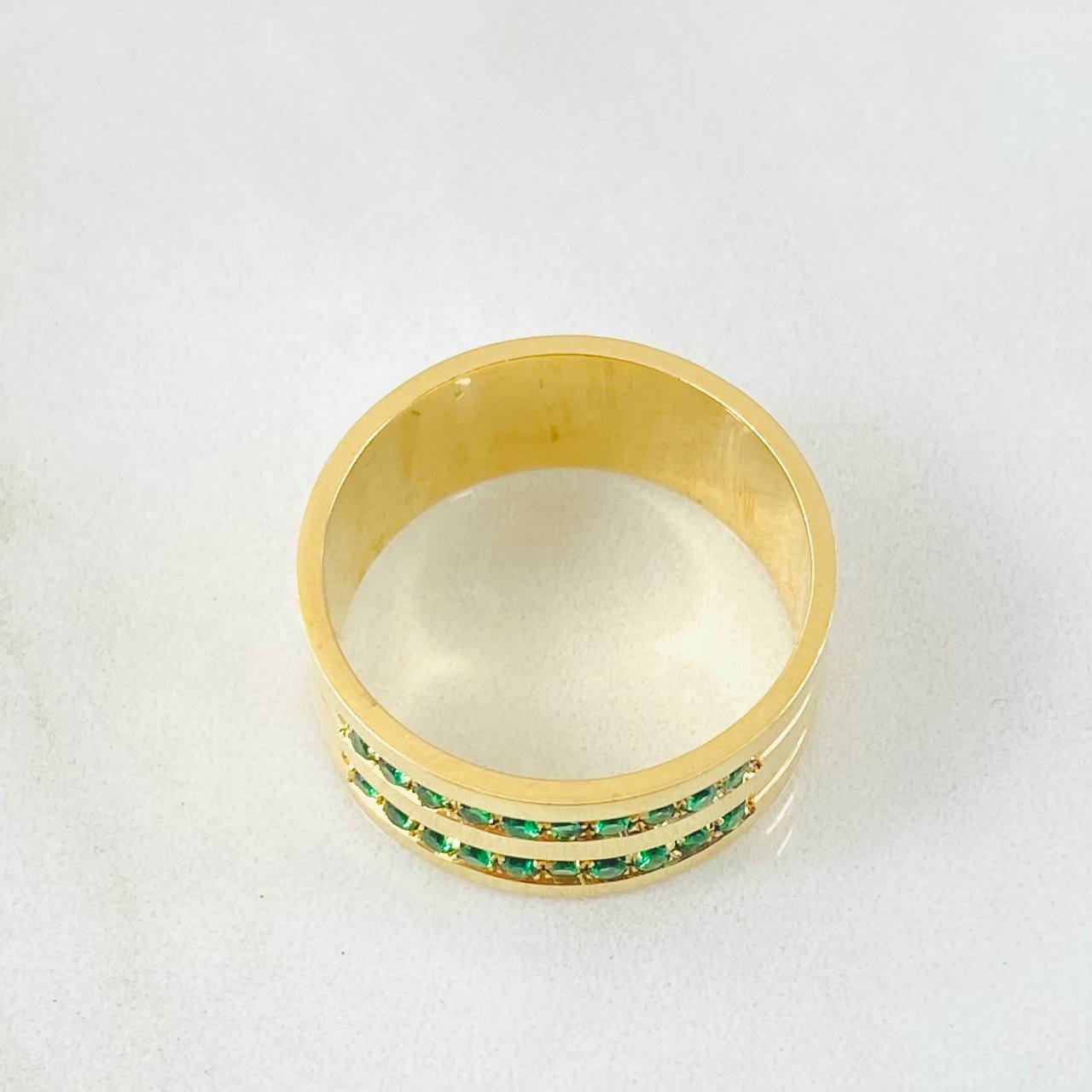 Anillo Carriles Túpido 10.7gr / T10 1/2 / Oro Amarillo 18K *