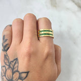 Anillo Carriles Túpido 10.7gr / T10 1/2 / Oro Amarillo 18K *