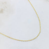 Cadena Plana 1.3gr / 40cm / Tres Oros +3 18K *