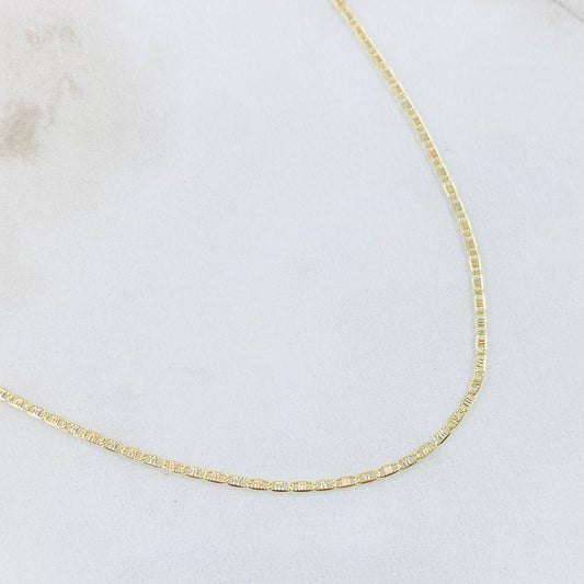 Cadena Plana 1.55gr / 50cm / Tres Oros +3 18K *