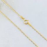 Cadena Plana 1.3gr / 40cm / Tres Oros +3 18K *