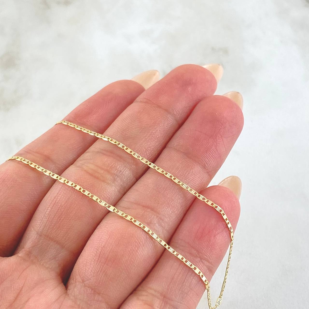 Cadena Plana 1.55gr / 50cm / Tres Oros +3 18K *