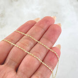 Cadena Plana 1.3gr / 40cm / Tres Oros +3 18K *