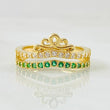 Anillo Corona Pavonada 3.2gr / T7 1/2 / Oro Amarillo 18K ©