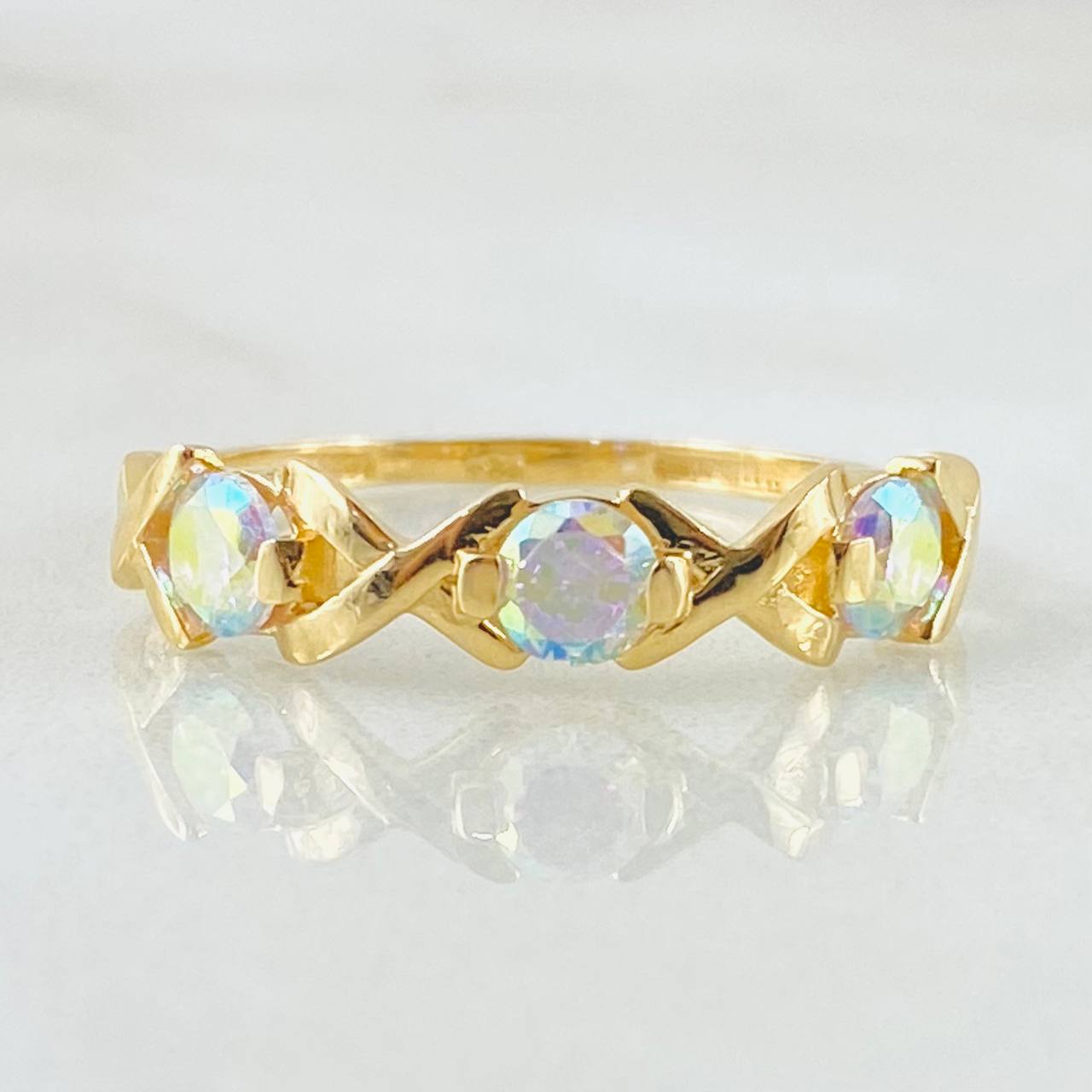 Anillo Prismal 2.25gr / T6 / Oro Amarillo 18K
