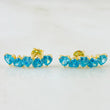 Topos Línea Corazones Celestes 2.7gr / Oro Amarillo 18K