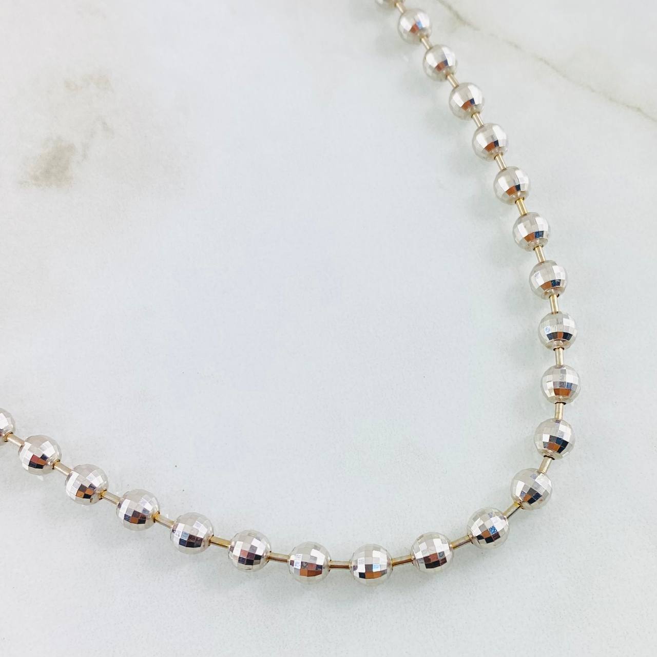 Cadena Militar 28.25gr / 70cm / Oro Blanco +3 18K