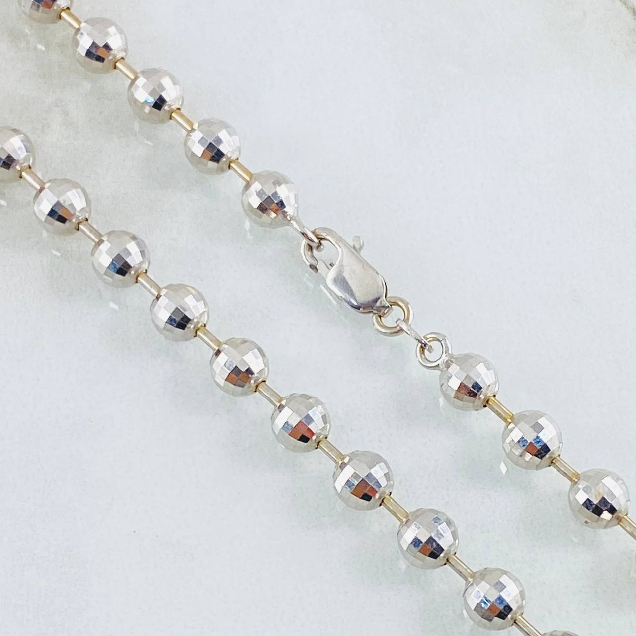 Cadena Militar 28.25gr / 70cm / Oro Blanco +3 18K