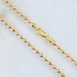 Cadena Militar 15.65gr / 50cm / Tres Oros +3 18K