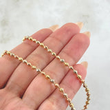 Cadena Militar 15.65gr / 50cm / Tres Oros +3 18K