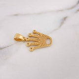 Dije Corona RX 3.65gr / 3.1cm / Circones Blancos  Oro Amarillo 18K $