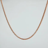 Cadena Franco 2.6 g / 60.5 cm / 1.35 mm Dos Oros Blanco Rosa 18K