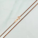 Cadena Franco 2.2 g / 50 cm / 1.1 mm Dos Oros Blanco Rosa 18K
