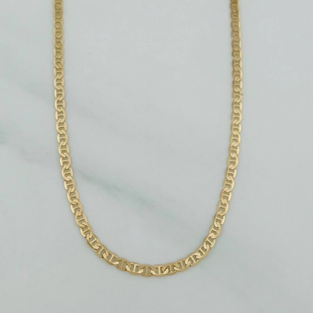 Cadena Escalera Plana 2.3 g / 60.5 cm / 0.8 mm Oro Amarillo 18K