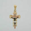 Dije Cruz Cristo Milagroso De Buga 4.1 g / 4 cm Tres Oros 18K