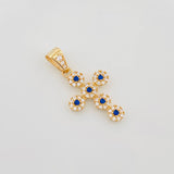 Dije Cruz Tupida 2.7 g / 3 cm Oro Amarillo 18K