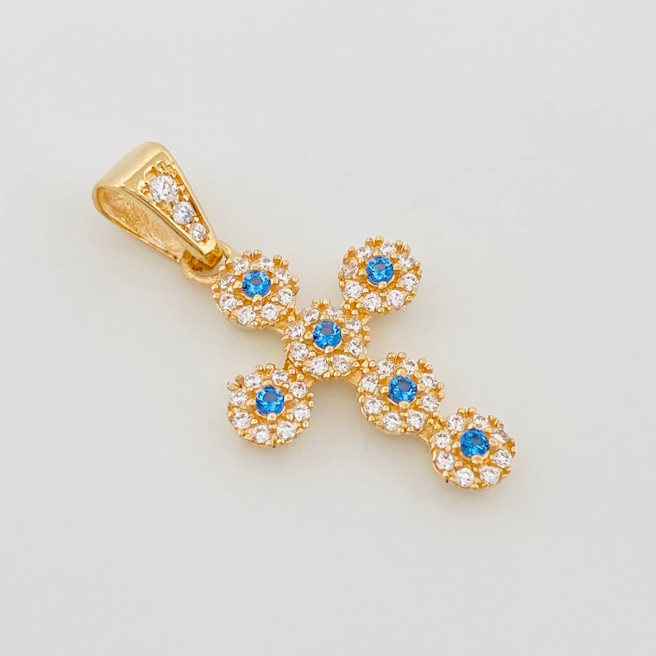 Dije Cruz Tupida 2.85 g / 3 cm Oro Amarillo 18K