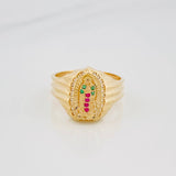 Anillo Virgen Guadalupe 3.95 g / T7 3/4 Oro Amarillo 18K