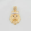 Dije Leon 3.3 g / 2.5 cm Dos Oros Amarillo Blanco 18K