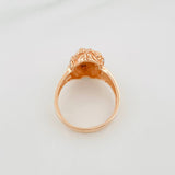 Anillo Rostro Cristo 6.9 g / T9 1/2 Dos Oros Blanco Rosa 18K