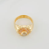 Anillo Rostro Cristo 6.9 g / T10 Tres Oros 18K