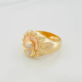 Anillo Rostro Cristo 6.9 g / T10 Tres Oros 18K