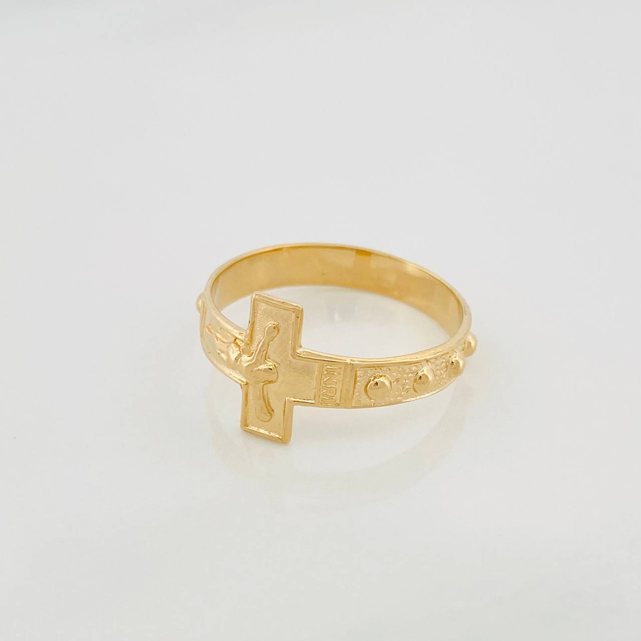 Anillo Cruz 3 g / T9 1/2 Oro Amarillo 18K