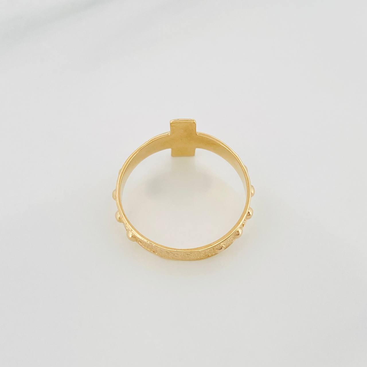 Anillo Cruz 3 g / T9 1/2 Oro Amarillo 18K